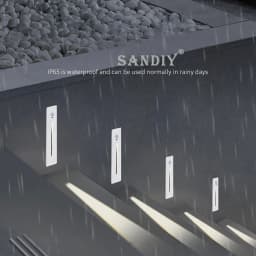 SANDIY Smart Stair Lighting Motion Sensor Wall Lamp Recessed Step Lights Movement Detect Nightlights Corridor Hall Luminaire 3W