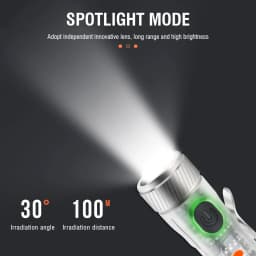 BORUiT MY22 220LM Keychain UV EDC LED Flashlight Type-C Rechargeable Torch Work Light Waterproof Camping Pocket Lantern