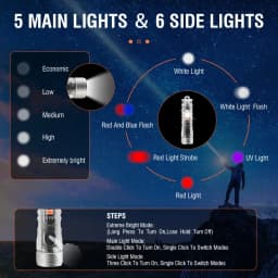 BORUiT MY22 220LM Keychain UV EDC LED Flashlight Type-C Rechargeable Torch Work Light Waterproof Camping Pocket Lantern