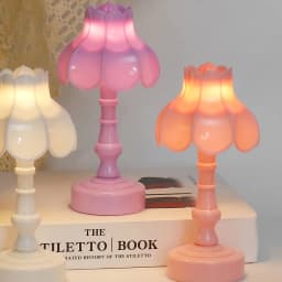 Vintage Lotus Table Lamp Led Bedside Lamp Flower Bud Lamp Decor Night Light Atmosphere Desk Lamp