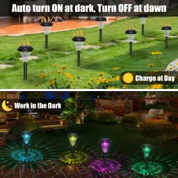 Solar Pathway Lights Outdoor Waterproof 12Pack Solar Garden Lights Auto On/Off LED Outdoor Solar Lawn Lights for Outside Pathway