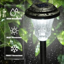 Solar Pathway Lights Outdoor Waterproof 12Pack Solar Garden Lights Auto On/Off LED Outdoor Solar Lawn Lights for Outside Pathway