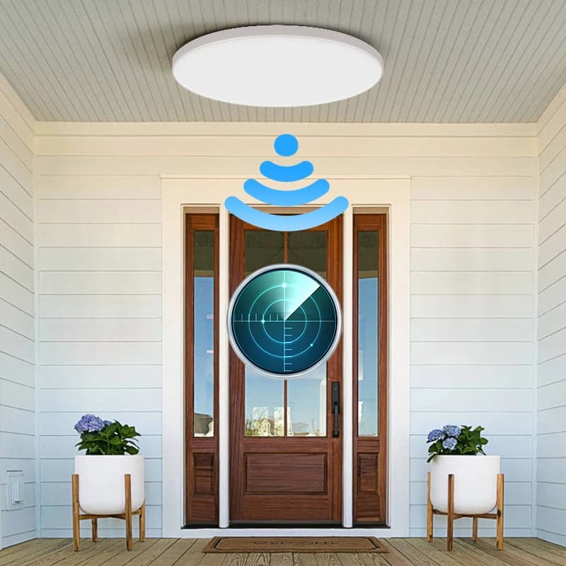 LED Radar Ceiling Lamps Intelligent Sensing LED Panel Light Sensitive Radar Induction Lamp Hallway Aisle Stair Ceiling Lighting