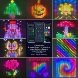 Smart LED Curtain Light APP Control RGB Dimmable DIY Pattern Music Ambient Lighting For Home Holiday Party Christmas Decoration