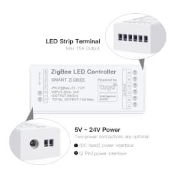 Tuya Zigbee 3.0 Smart LED Strip Controller RGB+CCT RGBW DC5-24V RGB CCT Single Color Dimmer Support Smart Life APP Voice Control