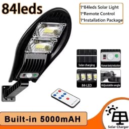Upgraded 168LED Solar Street Light Outdoor Waterproof LED for Garden Wall Lamp Adjustable Angle Solar Lamp Built-in 10000mAH Hot
