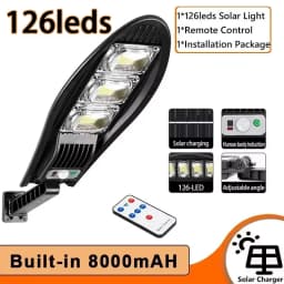 Upgraded 168LED Solar Street Light Outdoor Waterproof LED for Garden Wall Lamp Adjustable Angle Solar Lamp Built-in 10000mAH Hot
