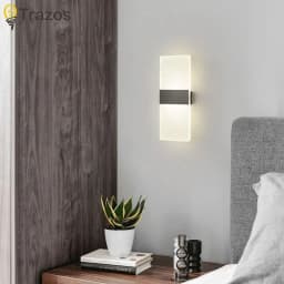 Living Room Wall Lamp Acrylic LED Modern Simple Hotel Bedroom Background Corridor Staircase Entrance Light Luxury Bedside