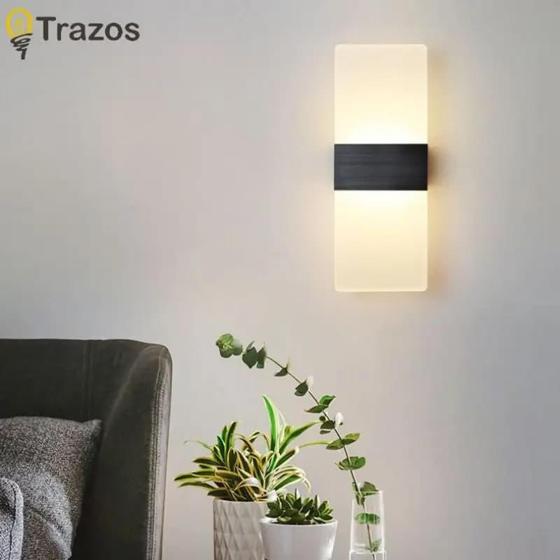 Living Room Wall Lamp Acrylic LED Modern Simple Hotel Bedroom Background Corridor Staircase Entrance Light Luxury Bedside