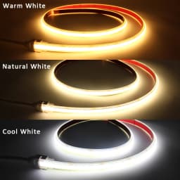 AC 220V IP68 Waterproof COB LED Strip Lights DC 24V Tape Lamp with 2Pin Wires 3000K 4000K 6000K Flexible Ribbon for Home Decor