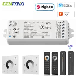 CENFAYA ZigBee & RF 2CH LED Controller DC 12V 24V Smart Dimmer Match with RF 2.4G Remote Controller for WW CW NW CCT LED Strip