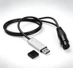 USB Lighting Console USB to DMX Interface Adapter LED DMX512 Computer PC Stage Lighting Controller Dimmer