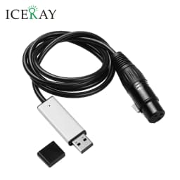 USB Lighting Console USB to DMX Interface Adapter LED DMX512 Computer PC Stage Lighting Controller Dimmer