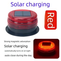 Solar LED Magnetic Warning Light Truck Vehicle Wireless Strobe Beacon Flashlight Emergency Signal Sensor Flashing Night Lights