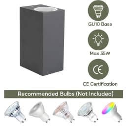 GU10 Base Outdoor Waterproof Wall Lights Garden Porch Wall Lighting LED Wall Lamps AC86-265V Indoor Bedroom Bedside Decorati