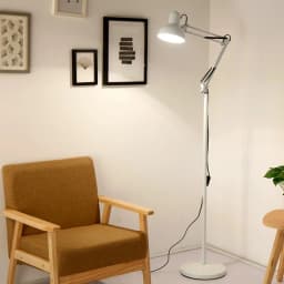 BOSSEN Long Arm Folding Floor Lamp LED Eye Protection Study Living Room Bedroom Study Room Vertical Table Lamp
