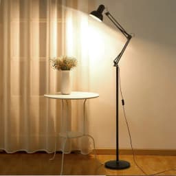 BOSSEN Long Arm Folding Floor Lamp LED Eye Protection Study Living Room Bedroom Study Room Vertical Table Lamp