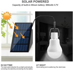 LED Hanging Solar Light Waterproof USB Charged Emergency Sunlight Powered Lamp Outdoor Indoor House Solar Bulb Light