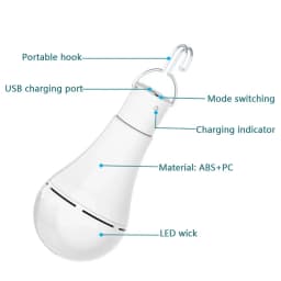 LED Hanging Solar Light Waterproof USB Charged Emergency Sunlight Powered Lamp Outdoor Indoor House Solar Bulb Light