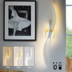 Wireless Rechargeable Battery LED Wall Lamps Wall Sconce for Bedroom 3CCT Touch Dimmable Wall Lights With Remote Control Hallway