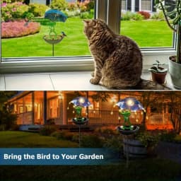Frog Statue Solar Lawn Lamp Outdoor Hummingbird Feeding Dispenser Solar Powered LED Light String for Yard Path Lawn Garden Decor