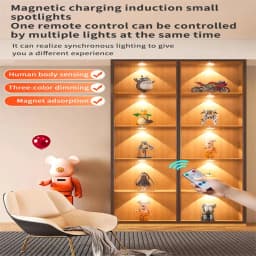 1~6Pack LED Night Lights PIR Motion Sensor Type-C Rechargeable Spotlight 3 Color Wireless Night Lamps for Home Corridor Bedroom