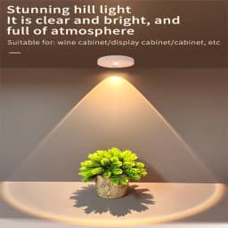1~6Pack LED Night Lights PIR Motion Sensor Type-C Rechargeable Spotlight 3 Color Wireless Night Lamps for Home Corridor Bedroom