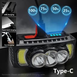 2000M SOS Super Power Headlamp USB Rechargeable LED Head Flashlight For Camping Red Flashing Safety Emergency Light Rechargeable