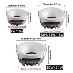 Graffiti Smart LED Ceiling Light COB Downlight Adjustable Spotlight Zigbee 3.0 Embedded Kitchen Indoor Lighting Bulb