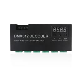 CENFAYA LED DMX 24CH Digital Display Decoder Dimming Driver LED DMX512 Controller for RGBW Strip Light DC5-24V 3A/CH Stage Light