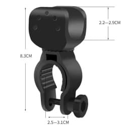 Bicycle Front Light Bracket Flashlight Holder Cycling Bike Light Torch Clip Mount 360 Degree Rotation with Antiskid Rubber Stand
