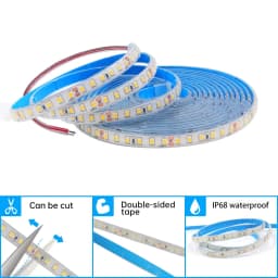 IP68 Waterproof LED Strip 12V 2835 120Leds/m Flexible Tape Outdoor Home Decor 0.5m-10m Ribbon Rope LED Lights 3000k 4000k 6000k