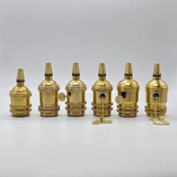 Solid Brass E26/E27 Lampholder with Cord Grip - UL & CE Certified for Pendant Lights