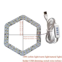 DC5V Dimmable LED Chip 5W-30W Surface Light Source SMD 5730 LED Light Beads DIY Tricolor Adjustable LED Bulb White Warm White