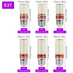 Lampara Led E27 E14 Corn Bulb 6W 8W Light Bulbs 60/80LEDs SMD2835 220V 110V LED Lamp Home Decoration Chandelier Candle Light