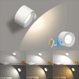 New USB Rechargeable 360 Degree Rotate Magnetic Wall Lamp Touch Control LED Mounted Reading Wall Light For Bedroom