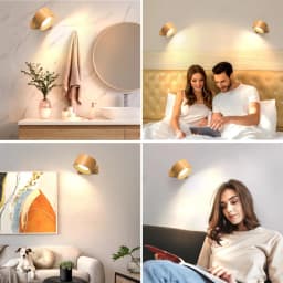 New USB Rechargeable 360 Degree Rotate Magnetic Wall Lamp Touch Control LED Mounted Reading Wall Light For Bedroom