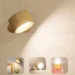 New USB Rechargeable 360 Degree Rotate Magnetic Wall Lamp Touch Control LED Mounted Reading Wall Light For Bedroom