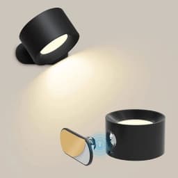 New USB Rechargeable 360 Degree Rotate Magnetic Wall Lamp Touch Control LED Mounted Reading Wall Light For Bedroom