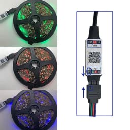 Mini RGB Bluetooth Controller DC 5V 12V 24V Music BT Smart APP Controller Light Strip Control for RGB LED Strip