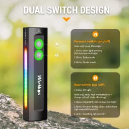 Wurkkos HD01 UV Multifunctional EDC Flashlight 1200 Lumens with 365nm UV Light White Flood Light 90CRI Side RGB Lights Torch