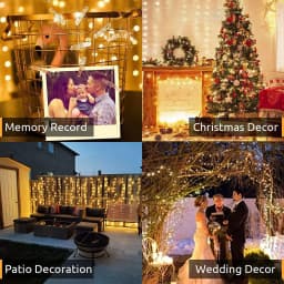 Photo Clip String Lights LED Fairy Lights Picture Clips USB Powered String Light with Clips for Bedroom Christmas Party Decor
