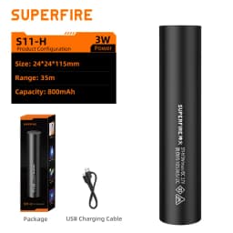 S11-H UV Flashlight 365nm Mini Ultraviolet Light Torch USB Rechargeable UV Light Inspection Lamp Pet Urine Stain Detector Tools