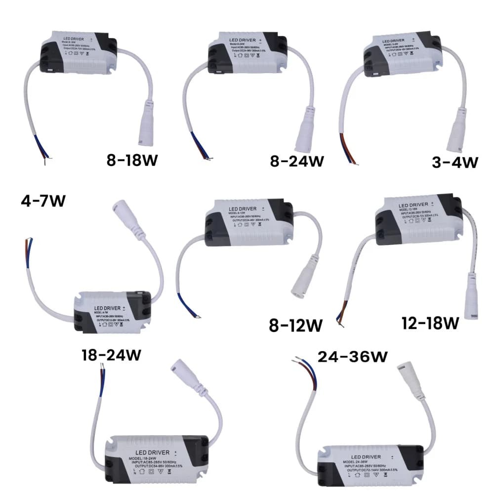 LED Driver 3-4w 4-7w 8-12w 12-18w 18-24w 24-36w LED Constant Current Driver Power Unit Supply For Driver LED Transformer