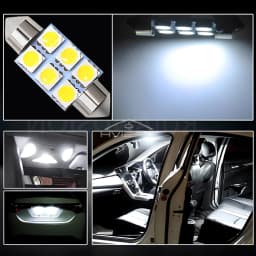 10PCS 5050 6Led DC 12v White Led 31mm 36mm 39mm 41mm C5w C10w Interior Festoon Dome Luggage Lamp Reading Bulb Door Read Lighting