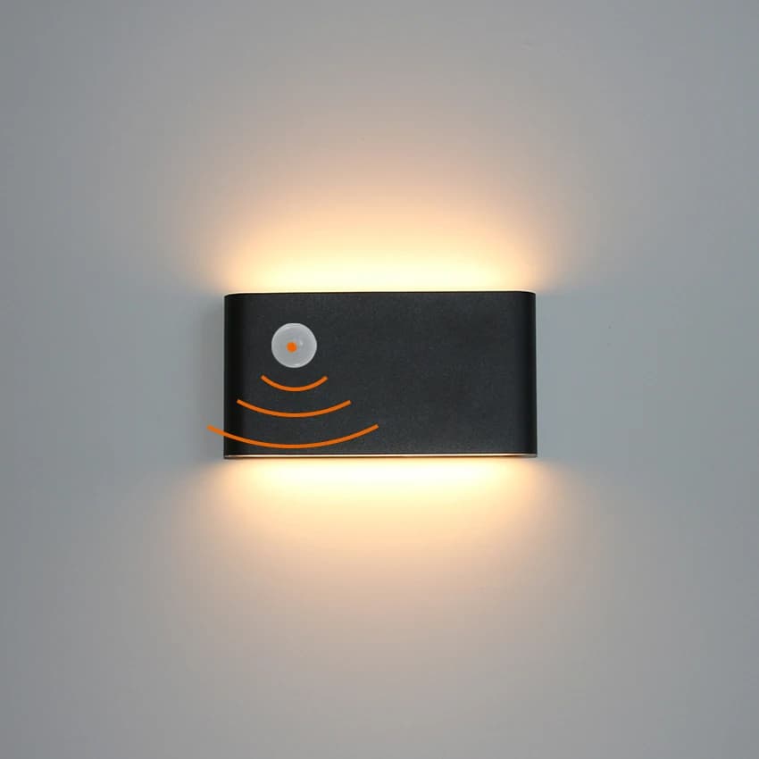 Modern LED Outdoor Motion Sensor Waterproof Wall Lamp With Human Body Sending Motion For Garden Courtyard Corridor Lighting