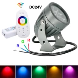 External Control RGB LED Lawn Lamp Outdoor LED Garden Lawn Light 21W Landscape Lamp Spike Waterproof 12V 24V Path Bulb Spot Ligh