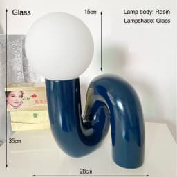 Postmodern Retro Resin Desk Lamp Fashionable Atmosphere Bedroom Bedside Table Lamp Glass Ornament Desk Lamp Artistic Desk Lamp