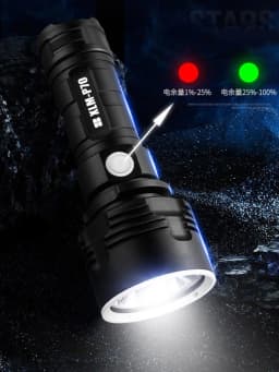 Super Bright High Power Led Flashlight P70 USB Rechargeable Flashlight Waterproof Light 26650 Battery Flashlight Camping Light