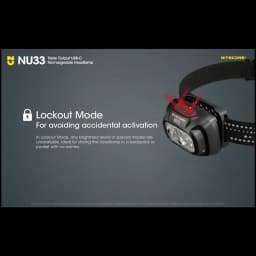 Original NITECORE NU33 Headlamp 700Lumens Primary white LED USB-C Rechargeable Built-in 2000mAh Battery for Night Running